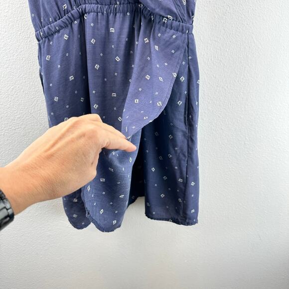 Toad&Co Hillrose SL Dress Blue Wrap Med Travel Vacation Summer - Picture 6 of 14